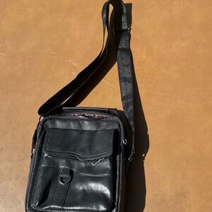 Black Leather Crossbody Bag
